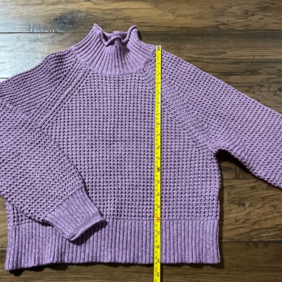 American Eagle Dreamspun cropped mockneck sweater purple XS - Picture 12 of 12